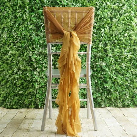 Snow White Birthday - Efavormart 1 Set Premium Designer Curly Willow Chiffon Chair Sashes For Home Wedding Birthday Party Dance Banquet Decoration