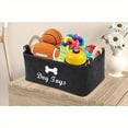 thumbnail image 4 of Soft Plush Dog Toy Storage Basket With Wooden Handle For Organizing Pet Supplies,Light Gray Synthetic Felt Pet Supplies Organizer Basket For Dogs Cats Puppies,Home Pet Accessories Storage Solution, 4 of 7