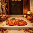 thumbnail image 6 of Yhmxh Thanksgiving Pumpkin Bathroom Rugs Fall Maple Leaf Shape Bath Mat Autumn Kitchen Mat Non Slip Doormat Cute Orange Floor Mat Decorative for Front Door Entryway Kitchen Bedroom 27.56"x17.72", 6 of 6