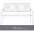 thumbnail image 6 of Grand Patio Decorative Metal Outdoor Bench, White, 6 of 8