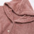 thumbnail image 2 of Lindbes Clearance Womens Plus Size Button Jacket Plush Solid Color Hooded Jacket Loose Cardigan Coat Winter Jacket Sweater, 2 of 6