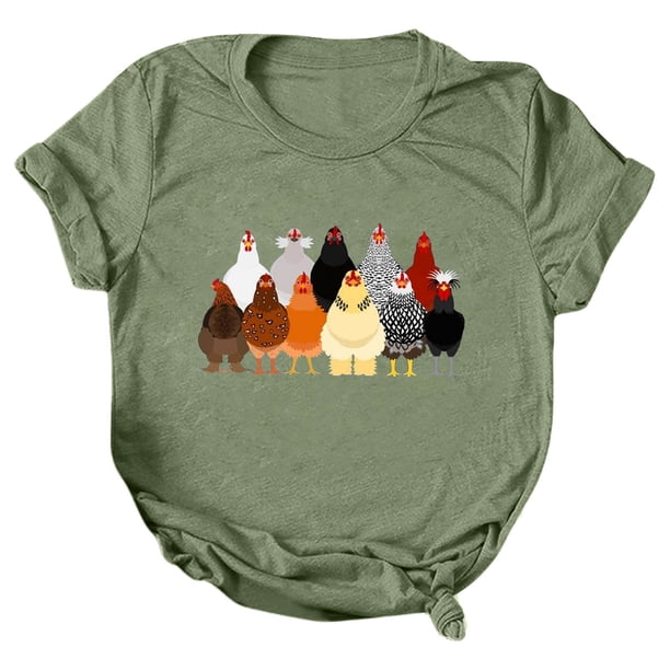 Gibobby Playera de Verano para Mujer Mujeres Casual Impresión Manga Corta Cuello Redondo Camiseta Suelta Blusa Tops(Verde,M)