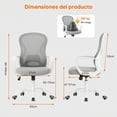 thumbnail image 2 of Zocalo Silla Ergonómica de Oficina y Gamer Giratoria 360°, con Altura Regulable, Respaldo Reclinable, Soporte Lumbar y Tapizado de Malla Transpirable, Uso para Oficina y Hogar, 2 of 7