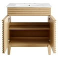 thumbnail image 4 of Modway Render 30" Particleboard Bathroom Vanity Cabinet in Oak/White, 4 of 4