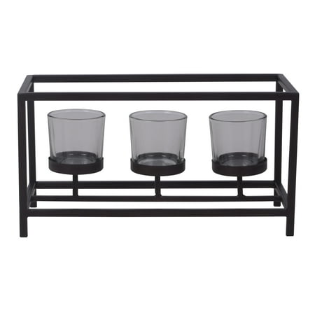 Sanctuary Candle Holder - Mainstays Tea Light Centerpiece Candle Holder, Black