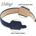 thumbnail image 4 of Motique Accessories 1 inch Wide Suede like Headband Solid Hair Band for Women and Girls - Navy, 4 of 6