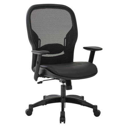 UPC: 0090234326083 | SPACE Seating SPACE Seating Professional Breathable Mesh Back Chair with Bonded Leather Seat