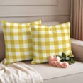 thumbnail image 3 of Pack of 2 Outdoor Pillow Covers 20x20 Inch Waterproof Yellow Gradient Throw Pillow Covers,Decorative Couch Pillow Case Sham Farm Plaid Buffalo Checkered Gingham Patio Garden Pillowcases Cushion Cover, 3 of 8