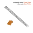 thumbnail image 2 of Professional Woodworking Scale with Alignment Block Aluminum Marking Ruler for Enhances Accuracy In Woodcraft Tasks, 2 of 8