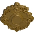 thumbnail image 3 of 30 3/8"W x 20 3/4"H x 1"P Kinsley Flowing Leaf Ceiling Medallion, Hand-Painted Gold, 3 of 4