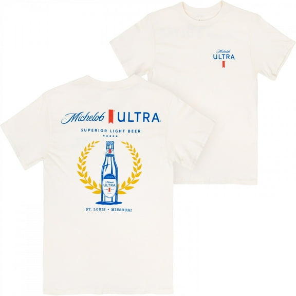 Michelob Ultra Superior Light Beer Front and Back Print T-Shirt-Small