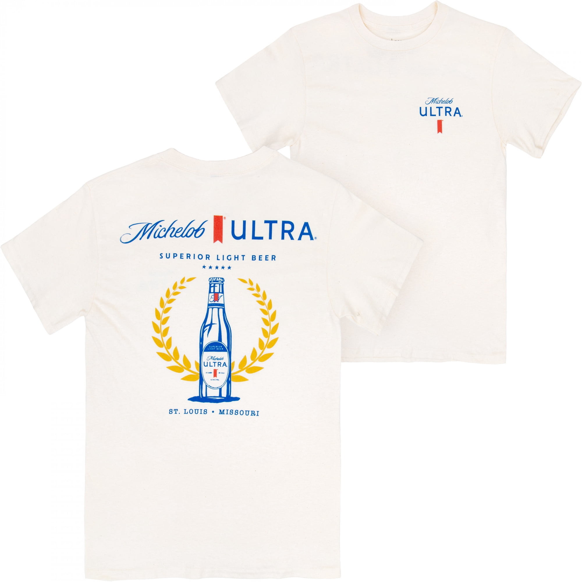 901915-xlarge Ultra Superior Light Beer Front & Back Print T-Shirt - Extra Large