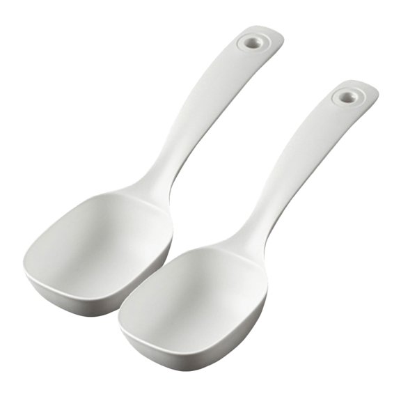Multipurpose Soup Ladle with Long Handle Crafted from PP White Color for Soup Scooping in Kitchen Canteen Restaurant 2pcs