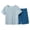 Blue, variant on HAOTAGS Teen Girls Summer Short Sleeve Outfit Set (2-17) Soft Modal Cotton Two-Piece Lounge Sleepwear Pink Size 5T