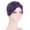 Purple, variant on Twist Pleated Turbans for Women Stretch Head Wrap Headband Arab Hair Wrap Chemo Caps