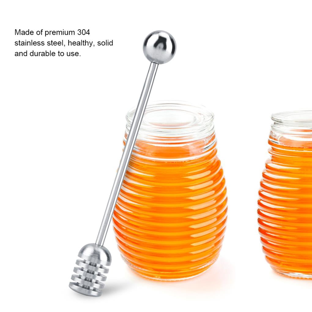 100-Pack 6 Inch Wooden Honey Dipper Sticks - Natural Wood Stirring Spoons For Syrup & Jam