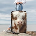 thumbnail image 5 of Cauagu Cow With Butterflies Print Travel Luggage Cover,Travel Dust-proof Suitcase Cover Softside Suitcase Protector for 18-32inch,Not Included Suitcase, 5 of 8