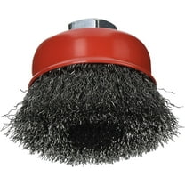 Forney 72755 Wire Cup Brush, Coarse Crimped with 5/8-Inch-11 Threaded Arbor, 2-3/4-Inch-by-.014-Inch