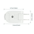 thumbnail image 3 of HITRENDS 3PCS Replacement Male Power Plug 2 Prong, Extension Cord Rotatable Plug Replacement 250V/10A, White, 3 of 6