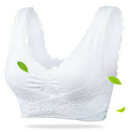 

Musuos Women Sports Bra Sleeveless Adjustment Push Up Lace Brassiere