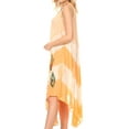 thumbnail image 3 of Sakkas Peacock Feather Caftan Dress / Cover Up - Blush - One Size, 3 of 5