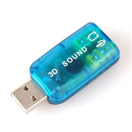 CableVantage Nw Blue External USB 2.0 to 3D Virtual Audio Sound Card Adapter (The Best External Sound Card)