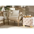 thumbnail image 5 of Baxton Studio Clemence French Provincial Ivory Fabric Upholstered Whitewashed Wood Armchair, 5 of 5