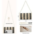 thumbnail image 2 of Striped Straw Purse for Women Summer Envelope Clutch Purse Woven Beach Shoulder Bag Vacation Handbag, 2 of 6