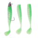 thumbnail image 5 of Bionics T Tail Silicona Suave Señuelo De La Pesca Artificial Head 3D Eyes Bait Verde y blanco Macarena Lead Head Soft Lure, 5 of 7