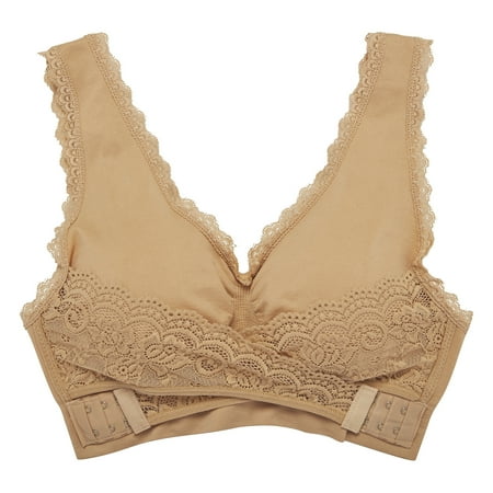 

Front Close Sport Bra Women s Floral Lace Bralette Breathable Padded Comfort Bra
