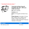 thumbnail image 2 of Timing Belt and Water Pump Kit - Compatible with 1998 - 2000 LS400 4.0L V8 GAS 1999, 2 of 2