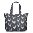 thumbnail image 1 of Sac de Voyage Vintage Cerf, Sac Fourre-Tout Weekender Imprimé Rennes de Forêt Nordique, Sac de Voyage Design Géométrique Rustique Artistique pour Femmes, 1 of 5