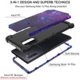 thumbnail image 2 of Galaxy Note 10 Plus Case, Note10+ Case, Heavy Duty 3 in 1 Rugged Shockproof Hybrid Hard PC Soft Rubber Bumper Protective Phone Cover for Samsung Galaxy Note 10 Plus 5G 6.8 inch, Space Nebula, 2 of 8