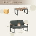 thumbnail image 3 of Gymax Ensemble de Mobilier de Patio en Aluminium 2 Pcs Canapé Sectionnel Coussiné avec Table à Café, 3 of 6