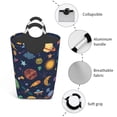 thumbnail image 4 of XMXT Collapsible Laundry Basket Hamper, Fantastic Cartoon Universe Large Laundry Bag Clothes Hamper with Aluminum Handle, 50L, 4 of 7