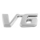 thumbnail image 2 of Etiqueta Engomada La Puerta Trasera Del Coche V6 Metal Cromado 3D Emblema Tapa Maletero Calcomanía, 2 of 4