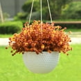 thumbnail image 5 of Outdoor Artificial Fall Flowers Plants Fall Decorations UV Resistant Plastic Flowers Outside Fake Boxwood Plants for Home Kitchen Garden Autumn Thanksgiving Fall Decor(Brown), 5 of 5