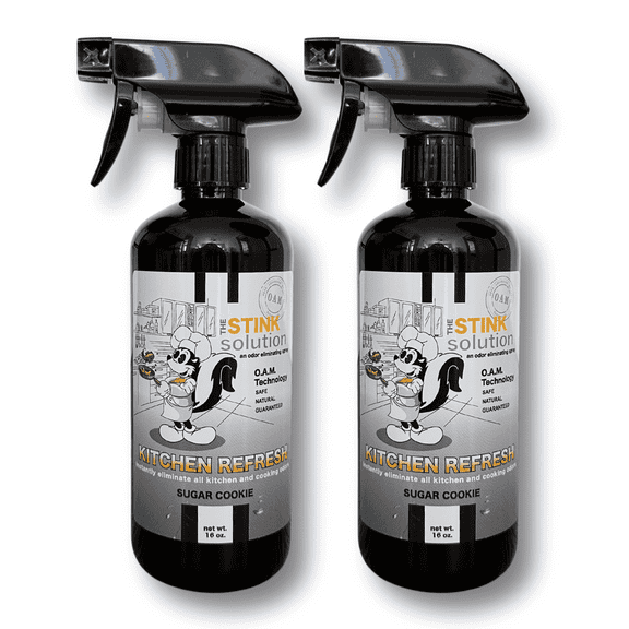 The Stink Solution Kitchen Odor Eliminator Spray Sugar Cookie, 2 Pack, 16 fl oz Bottles