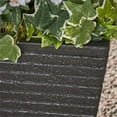 thumbnail image 4 of Jadiel Outdoor Riveted Light weight Concrete Square Tapered Garden Urn Planter, Black, 4 of 8