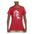 thumbnail image 2 of Manilyn Monroe Skull Face and Body Tattoo | Womens Pop Culture Graphic T-Shirt, Red, X-Large, 2 of 4