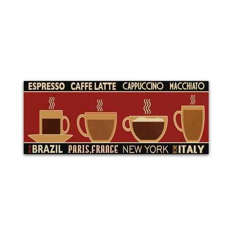 Trademark Fine Art 'Deco Coffee Panel I' Canvas Art by Pela (Best Art Deco Fonts)