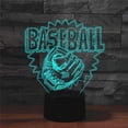 thumbnail image 5 of YSITIANNA 3D Play Baseball Gloves Remote Control 16 Color Night Lights Illusion Acrylic LED Table Bedside Lamp Children Bedroom Desk Decor Birthday Gifts Toy for Kids STNL#2670, 5 of 8