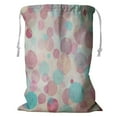 thumbnail image 1 of EREHome Panier de Rangement Cercles Abstraits Bleu Rose Clair avec Cordon 18x24 Pouces, 1 of 2