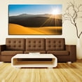 thumbnail image 4 of Sunrise Hiking In The Desert Wall Art Desert Sunset Picture Canvas Art Sand Dunes Framed Painting Wall Decor For Home Office Bedroom Livingroom Ready to Hang, 4 of 6