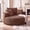 Brown-Corduroy, variant on OMNIBERG 55" Oversized Round Sofa Bed, Corduroy Boneless Chaise Lounge Chair with Deep Seat, Wide Armrests and 3 Pillows, Cozy Sleeper Couch for Living Room, Grey