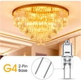 thumbnail image 5 of G4 Bulb, 14 Pack Halogen Light Bulbs 12V G4 20W Dimmable, 2 Pin G4 Halogen Bulb Replacement for Under Cabinet Puck Light, Chandeliers, 3000Hrs Long Lifetime, CRI100 & 2800K Warm White G4 Lamps, 5 of 8