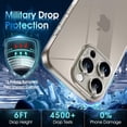 thumbnail image 4 of Crystal Clear Case for iPhone 15 Pro Max, [Not Yellowing] [Camera Protection] [Military Grade Drop Tested] Transparent Shockproof Protective Soft Silicone Slim Cover, 6.7", Transparente, 4 of 8