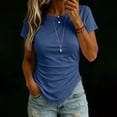 thumbnail image 5 of Guluxicc Women's Casual Basic Going Out Crop Tops Slim Fit Short Sleeve Crew Neck Tight T Shirts 2026, 5 of 8