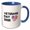 Blue/White, variant on , Veterans Day 2025 with Us Flag Heart Icon, 11oz Two-tone Blue Mug