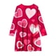 thumbnail image 4 of Vestido de manga larga con cuello redondo para niñas, vestido elástico de manga larga, corte A, estilo patinador con volantes, vestido de recital escolar, vestido de manga larga con cuello redondo par, 4 of 6